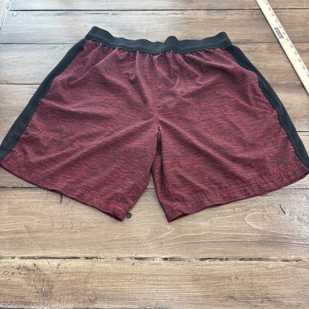 Leg3nd Mens Athletic Shorts Size L Workout Running Athleisure Zipper Pockets